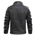 thumbnail image 3 of Leather Man Jackets Men Jacket Male Coats Winter Warm Cool Moto Motorcycle Outerwears European Size, 3 of 4