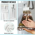 thumbnail image 6 of ZIATUBLE Aztec Tribal Hanging Hand Towel Sunflower Cow Kitchen Hand Towels with Hanging Loop Bathroom Hand Bath Towel Easy to Clean Dish Cloths Towel Quick Dry Hand Tie Towel, 6 of 7