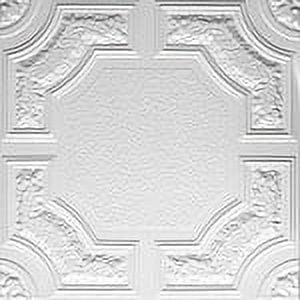 White Styrofoam Ceiling Tile Caracas (Package of 8 Tiles) - same as Evergreen and R28