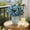 Blue, variant on Artificial Flowers Daisies ,Artificial Plants Indoor, UV Resistant Silk Fake Wildflowers ,for Decoration Wedding Home Garden,11.81x5.91inch，(Red)