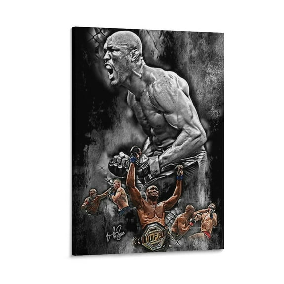 Kamaru Usman Canvas Poster Artworks Picture Print Poster Wall Art Painting Canvas Gift Decor Home Posters Decorative 12x18inch(30x45cm)