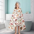 thumbnail image 6 of Cute Hedgehog and Mushroom Hooded Bath Towel，60"x35" for Ages 3 To 12 Kids, Quick Dry Lightweight Soft Microfiber Hood Beach Towel Cover Up for Kids, 6 of 7
