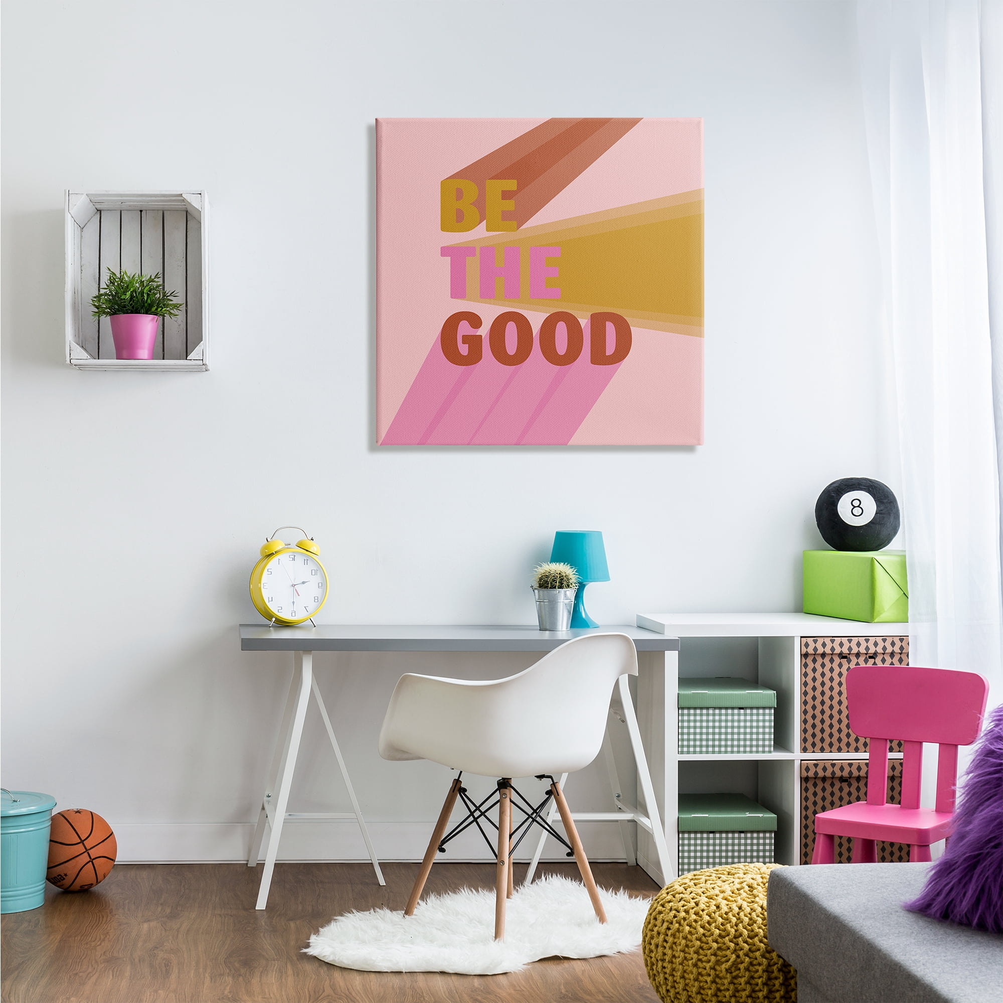 Stupell Indtries Be the Good Positivity Phrase Geometric Pop Typography,30 x 30,Design by Sd Graphics Studio