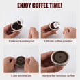 thumbnail image 3 of C&aacute;psulas reutilizables para m&aacute;quina Nespresso Vertuo, juego de c&aacute;psulas de caf&eacute; recargables de acero inoxidable de 230 ml con 1 tapa de silicona, 1 cuchara,, 3 of 7