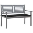 thumbnail image 2 of vidaXL Loveseat Accent Patio Bench Furniture with Cushion Eucalyptus Wood, 2 of 75