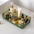 thumbnail image 3 of Transparent Bathroom Countertop Organizer - Single-Layer Tray for Cosmetics and Toiletries, 3 of 6