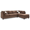 thumbnail image 3 of Glory Furniture Malone Microsuede Sectional in Chocolate, 3 of 7