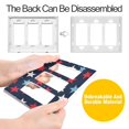 thumbnail image 4 of Yayeee Rocker Switch Wall Plate 3-Gang 6.5"x4.6" Home Decorative Outlet Cover, Red White Stars, 4 of 6