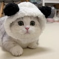 thumbnail image 5 of Dalrosia Cute Cat Costume Warm Bear Hat for Cat Adjustable Soft Small Pet Headwear Bear Hat for Cat Puppy Dog, 5 of 6