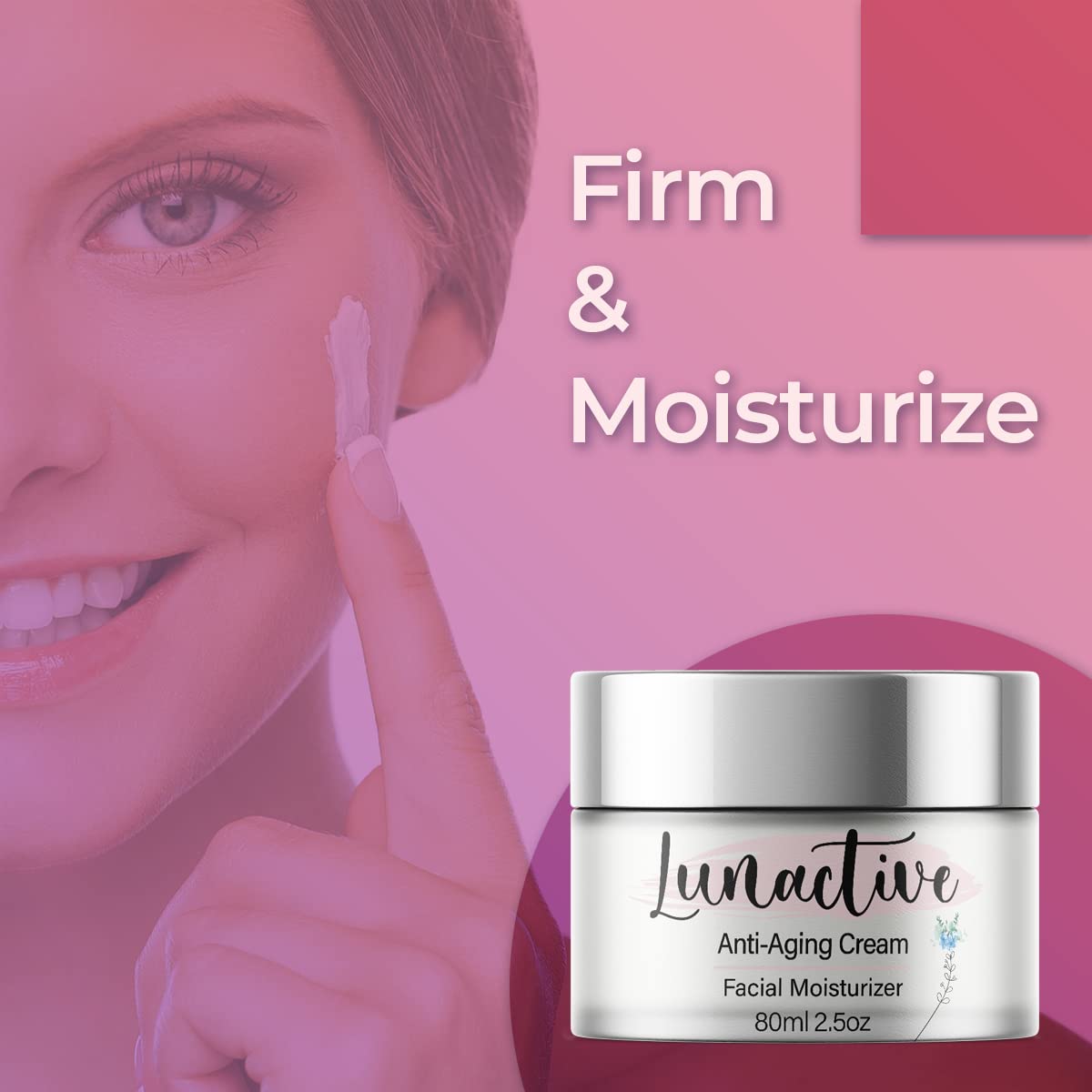 (1 Pack) Lunactive - Anti-Aging Face Cream and Ageless Moisturizer - Ingredients for All Skin Types