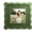 Green, variant on 4x4 Picture Frame with Mat for 3x3, Wavy Edge Wooden Real Glass Photo Frame for Tabletop and Wall Hanging, Yellow, 1 Pack