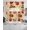 Deep Red Dark Yellow, variant on Farmhouse Apples Swag Curtains for Living Room/Bedroom Windows, Country Tropical Fruits Watercolor Kitchen Curtains and Valances Set 36 Inch Length, Light Filtering Swags Valance Curtain Panels