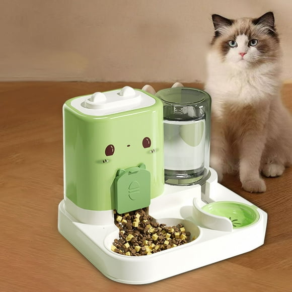 Product Automatic Feeders 2 In 1 Pet Feeder With Removable Water Dispenser Cat and Small Animal Bowl Set For Indoor Use Platform 2 In 1 Automatic Pet Feeder Removable Portable Convenient Drinking Cats