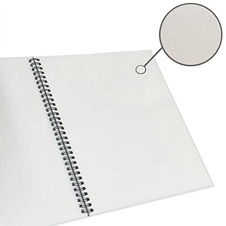 GiftExpress Pack of 12 Letter Size Sketch Book Bound Spiral Premium Sketch Pads Set, Pencil Sketch Book 30 Sheets Each, 8.5 inch x 11 inch Side Wire