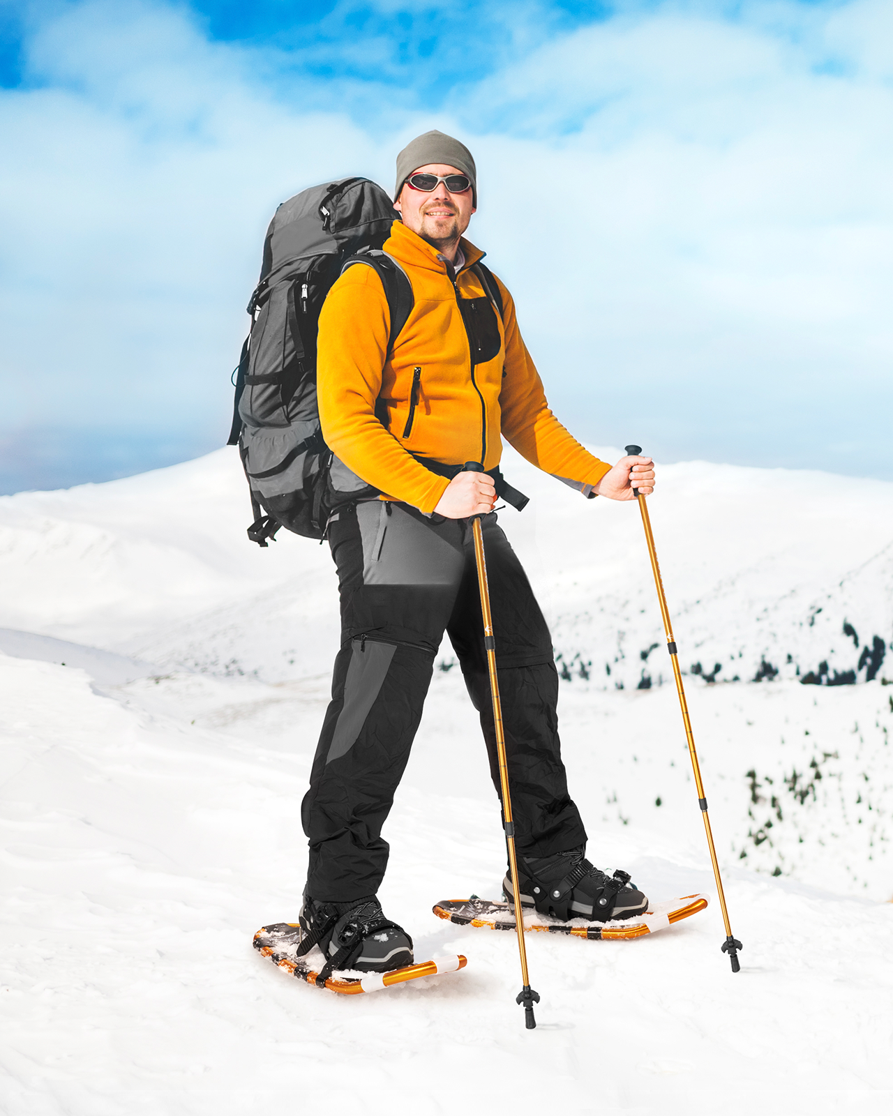 組み合わせ自由自在 Odoland 4-in-1 Snowshoes Snow Shoes for Men and Women with Trekking  Poles, Carrying Tote Bag and Waterproof Snow Leg Gaiters, Lightweight S  並行輸入品