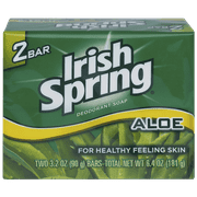 Irish Spring Aloe Vera Bar Soap, 3.2 Ounce, 2 Bar Pack