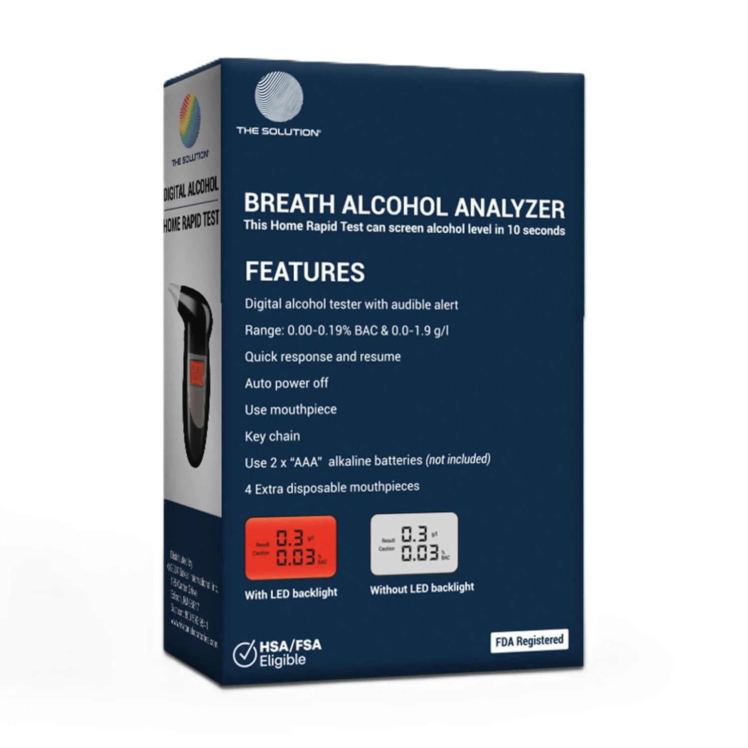 Digital Home Rapid Test for Alcohol, Breathalyzer