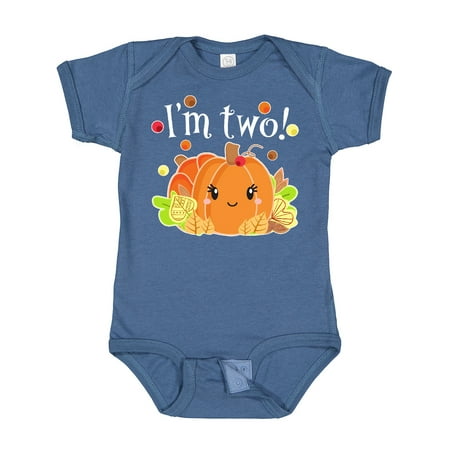 

Inktastic I m Two- Pumpkin Birthday Autumn Gift Baby Boy or Baby Girl Bodysuit