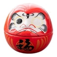 thumbnail image 3 of Pequeña muñeca Daruma de cerámica, figura japonesa en miniatura, escultura artística creativa para Rojo, 3 of 7