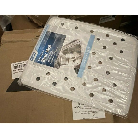 BRAND NEW Camco 43720 10 X 11-3/4-inches RV & Marine Sink Mat - White