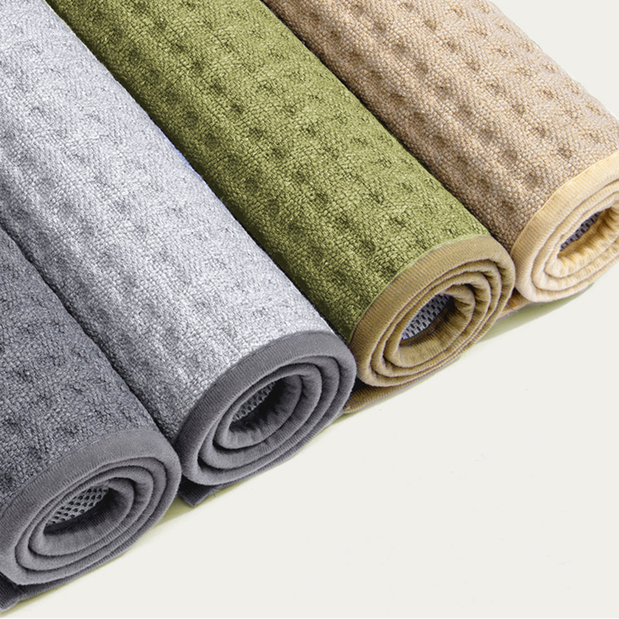 Unique Bargains Weaving Pattern Soft Absorbent Bath Mat Beige 16" x 24"