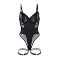 thumbnail image 1 of Gibobby Lencería mujer erótica Conjunto De Lencería Erótica Ropa Interior Sexy para Mujeres Encaje Mujeres Lencería Cuello en V Ropa de Dormir(Negro, G), 1 of 5