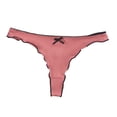thumbnail image 1 of Tanga de algodón sin costuras para mujer, ropa interior sexy de tiro bajo con volantes, bragas de bikini transpirables para mujer, 1 of 8