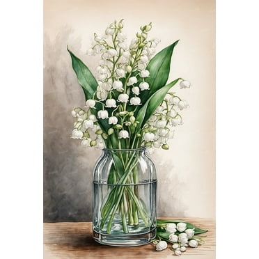 Puzzles for Adults 500 Pieces Wooden Jigsaw Puzzle Lily Of The Valley Flower Creative Family Entertainment Leisure Fun Gift and Game Props Children'S Toys Finished Size Is 20.47x14.96 In