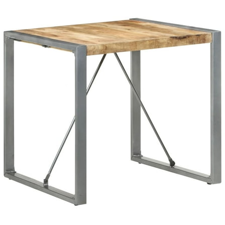 vidaXL Dining Table 31.5"x31.5"x29.5" Rough Mango Wood