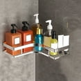 thumbnail image 6 of sruoe Corner Shower Organizer Clearance, Bathroom Shelf Organizer, Wall Mount Suction Cup Bathroom Storage Rack, No Drilling Over The Shower Head Caddy, 6 of 6