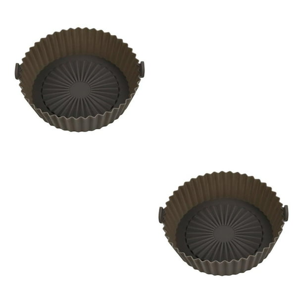 Advancent Freidora de aire, olla de silicona, revestimientos antiadherentes reutilizables, bandeja para asar, verduras, cestas de pollo, utensilios para gris 2piezas Advancent CBP090108