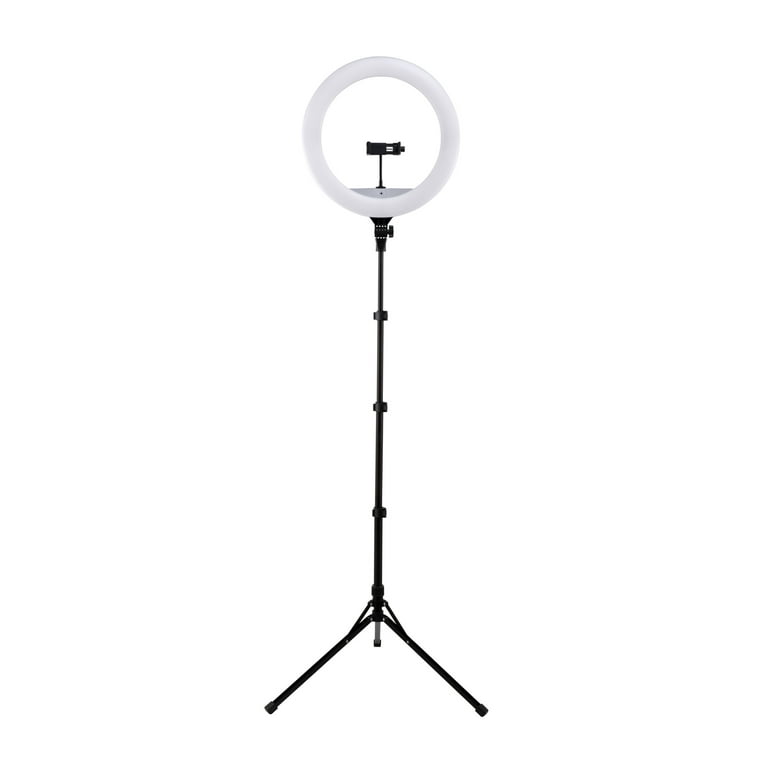 Vivitar 18-Inch LED Ring Light, Adjustable 63-Inch Tripod Stand, with Phone  Stand and Wireless Remote for Selfies