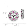 thumbnail image 3 of FB Jewels Sterling Silver Rhodium Created Ruby Earring Jacket, 3 of 3
