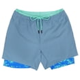 thumbnail image 6 of LRD Men's Workout Shorts with Compression Liner 5 Inch Inseam Blue / Neon Palms XXL, 6 of 6