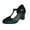 Green, variant on Women’S Polka Dot Print Pointed Toe Stiletto Heel Pumps, Pearl Ankle Strap Satin Bow D'Orsay High Heel Dress Shoes, Smooth PU Casual Wedding Party Heels, 1 Pair, Sizes 34 Through 42