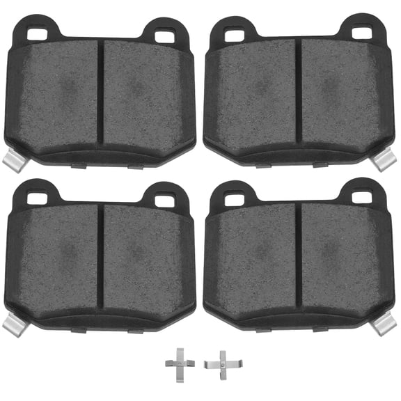 CCIYU Professional Ceramic Disc Rear Pads Set with Clip Fit for 04 for Infiniti G35 04-06 for Mitsubishi Lancer 03-09 for Nissan 350Z 04-14 for Subaru Impreza 15-17 for Subaru WRX STI