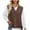 Brown, variant on QTBIUQ Sweater Sweater Vest Womens Fashion Casual Style Slim V-Neck Sleeveless Waistcoat Knit Sweater Sweater Top Gray