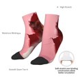 thumbnail image 6 of Rocae Puppy Peeking Through Pink for Premium Adult Socks,Comfortable, Breathable, and Durable Socks, Perfect for Everyday Wear, 6 of 7