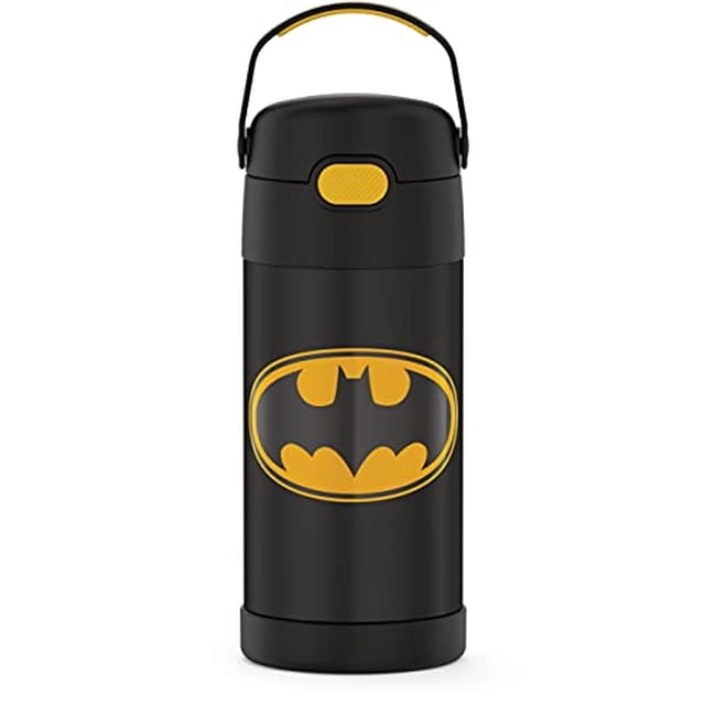 Botella con Sorbete de Acero Inoxidable THERMOS FUNTAINER 12 Onzas Batman