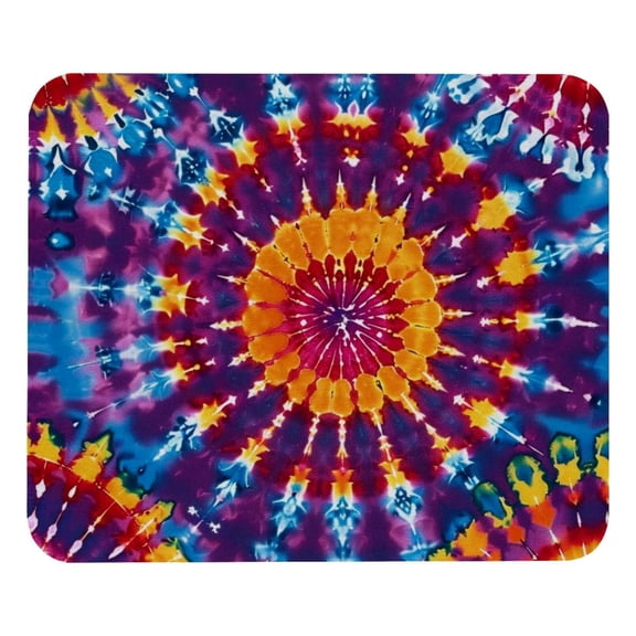 PhooArto Comfortable Mouse Pad Tie Dye Circles Colorful Pattern Desktop Mousepad , 21 x 25 cm Mouse Mat, Non-Slip Rubber Base, Improves Speed and Precision