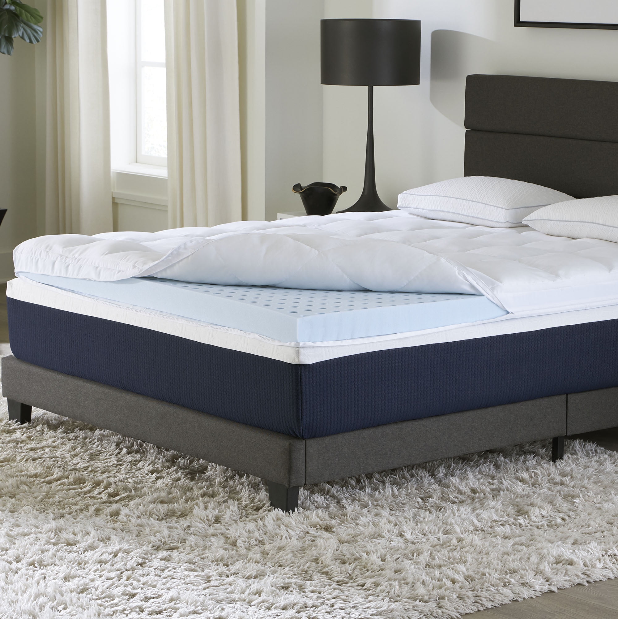 Comfort Tech 3” Foam + Fiber Mattress Topper Featuring Serene Foam, TwinXL