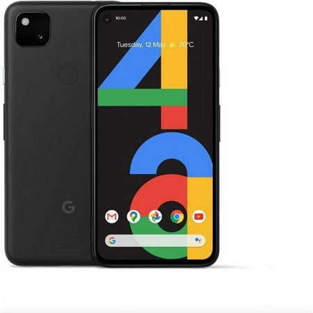 Pre-Owned Google Pixel 4a 5G, Fully Unlocked Black, 128GB, 6.2 in - G025E (Refurbished: Good)