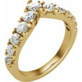 thumbnail image 3 of Pompeii 1ct TW Graduated Diamond Wedding Curved Contour Ring 14k Gold Lab Grown, 3 of 5