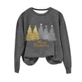 thumbnail image 2 of Uootdi Sweaters for Women Christmas Snowflake Gift Print Knitted Long Sleeve Sweater Casual LooseCrew Neck Top Pullover Funny T ops, 2 of 4