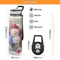 thumbnail image 3 of BZSMCE Sport Bottle Vibrant Floral Bouquet Outdoor sports Water Bottle Size: 10.4x3in, 3 of 7