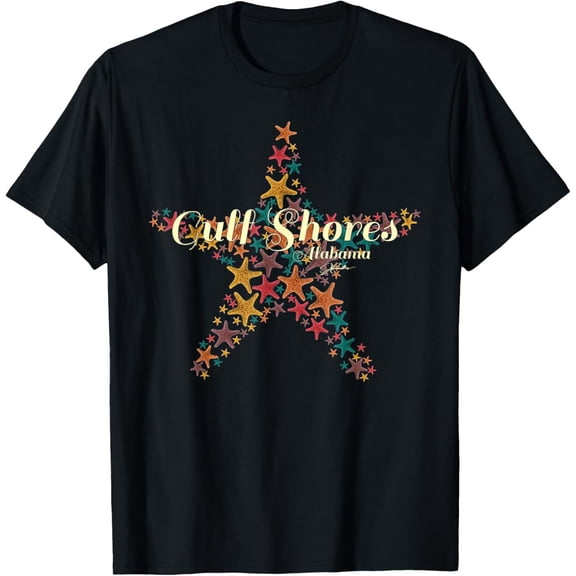 Gulf Shores, AL, Starfish in Starfish T-Shirt T-Shirt men and women can wear, black, white, gifts