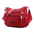 thumbnail image 2 of Women’s Crossbody Bag,RFID Purses for Women Fabric Nylon Multi Pocket Crossbody Bag Ladies Travel Handbag/Wine Red, 2 of 8