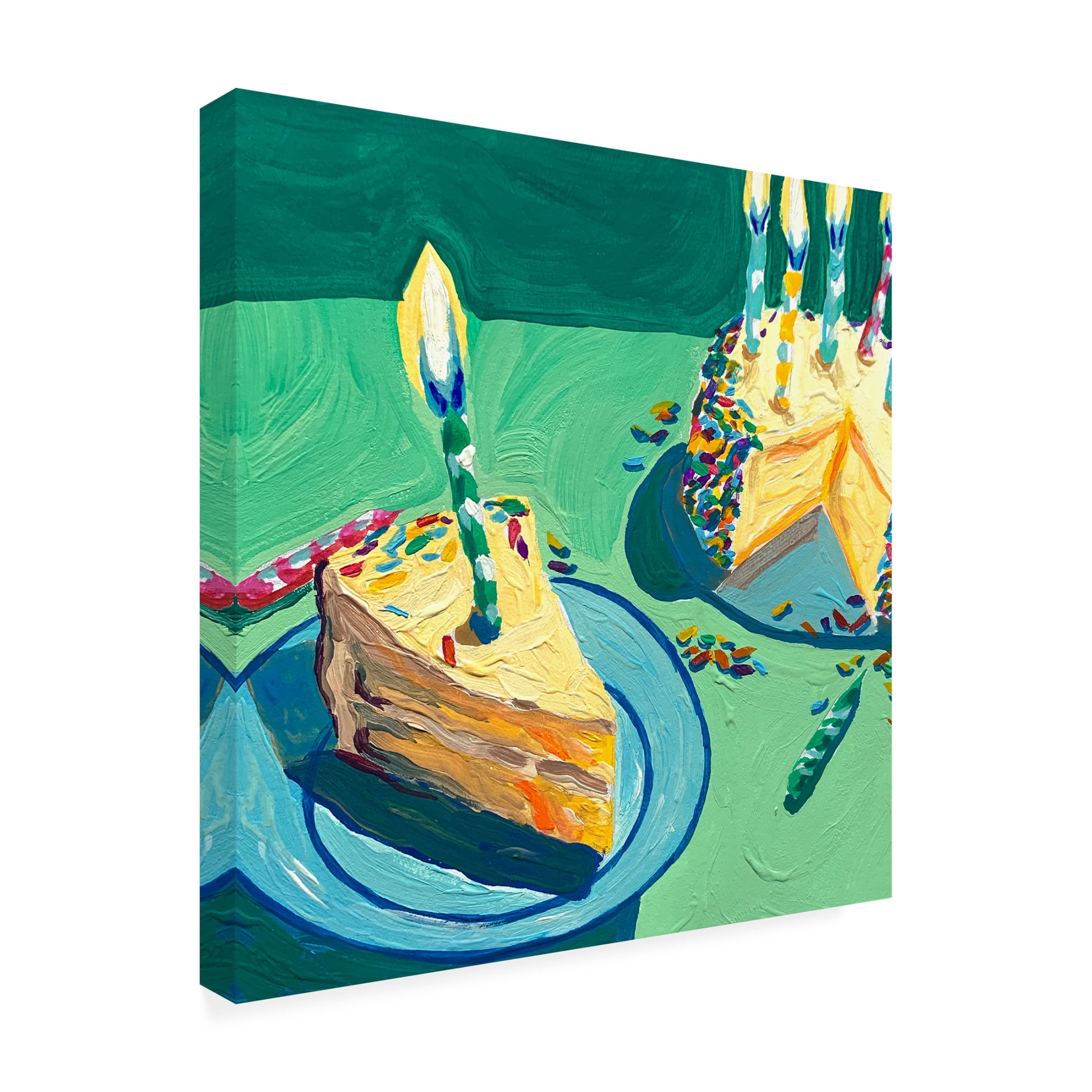 Trademark Fine Art Key and Sea Birthday Cake Canvas Wall Art