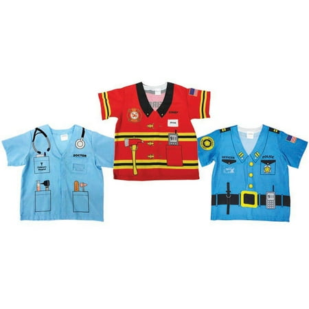 Child Firefighter Police and Doctor 3 Piece Bundle