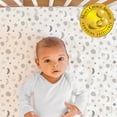 thumbnail image 3 of The Peanutshell Celestial Stars and Elephant Fitted Crib Sheets, Unisex 8-Pack Set, Grey, Green, 3 of 13